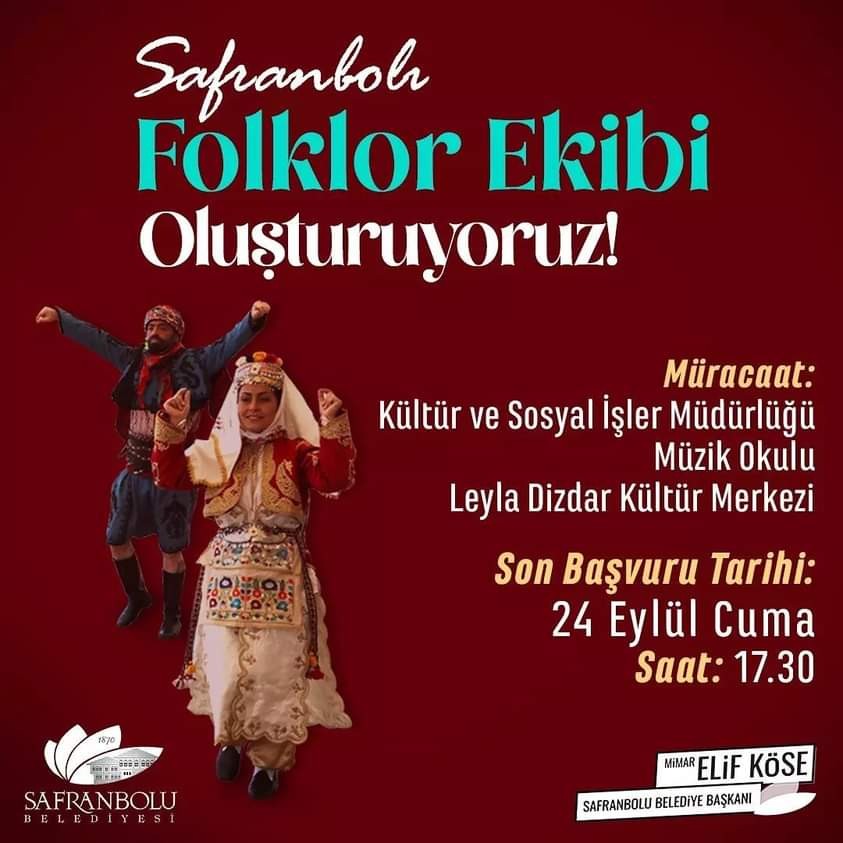 Safranbolu Halk Oyunları ekibi kuruluyor