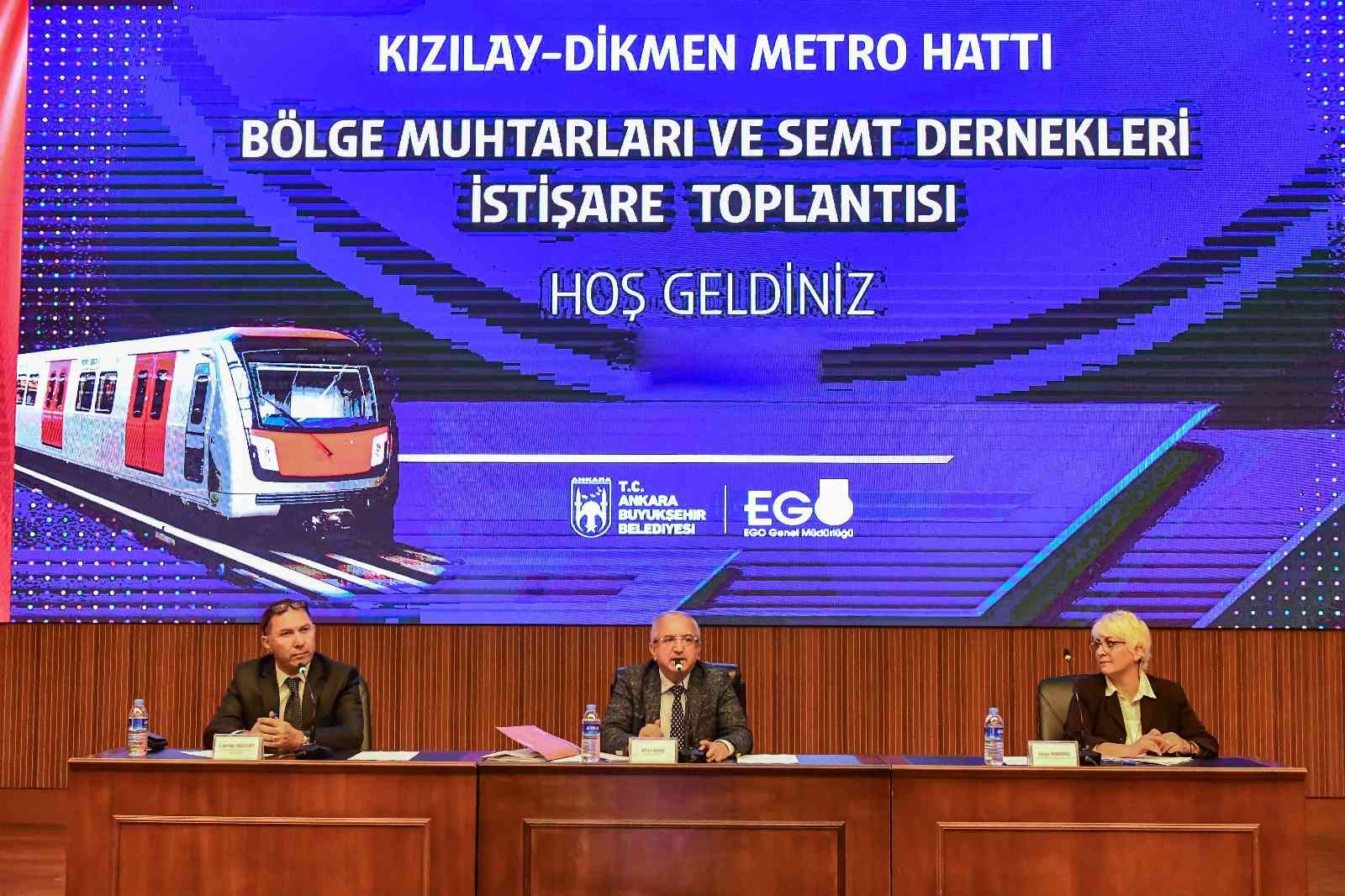 EGO, Çankaya’da muhtarlara ‘Kızılay-Dikmen Metro Hattı Projesi’ni anlattı