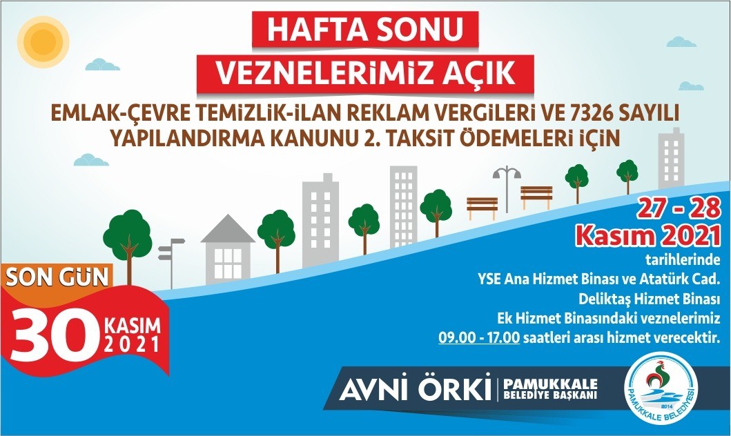 Pamukkale’de hafta sonu vezneler açık olacak