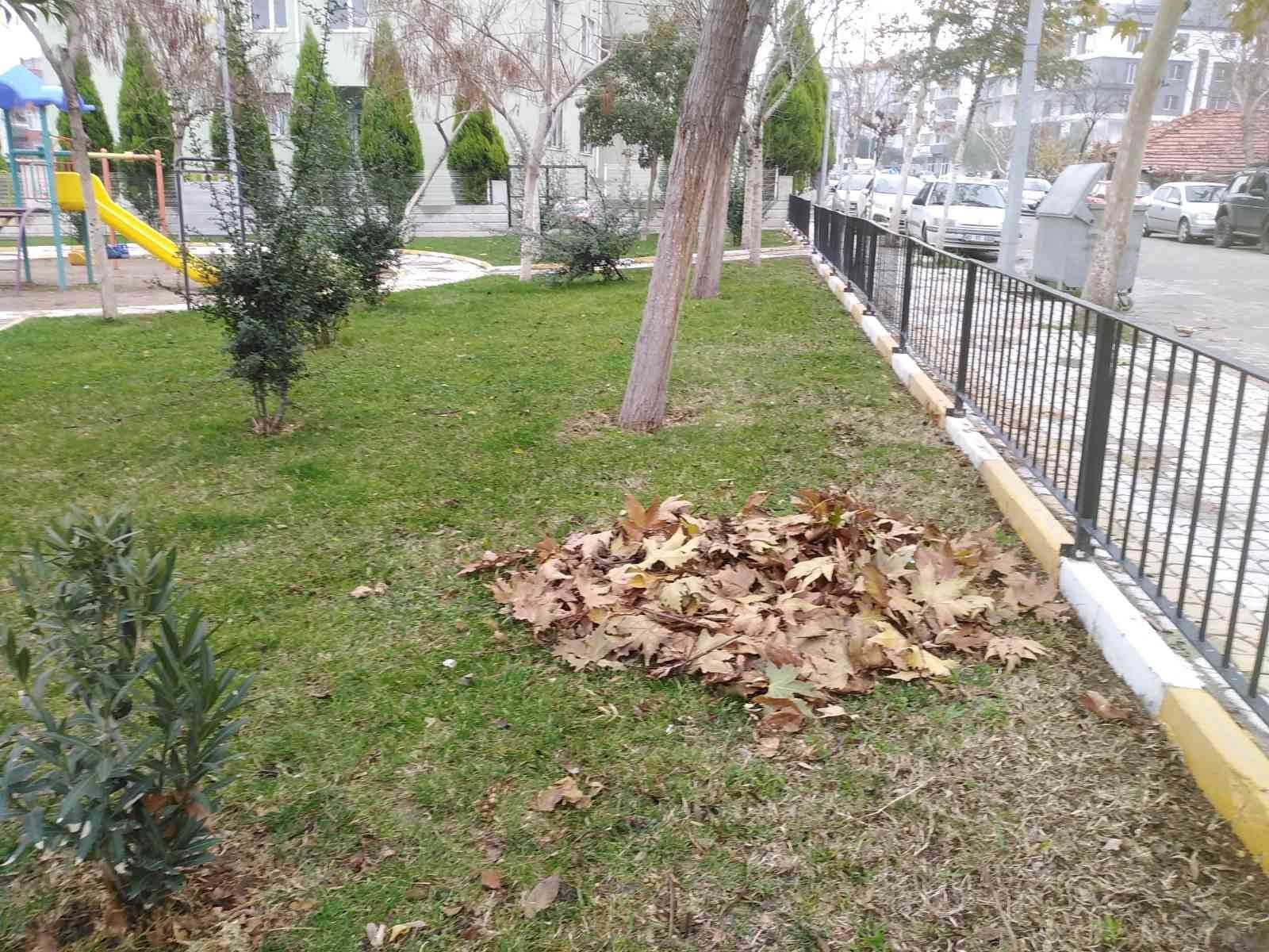 Soma’da park ve bahçelerin kışlık bakımları devam ediyor