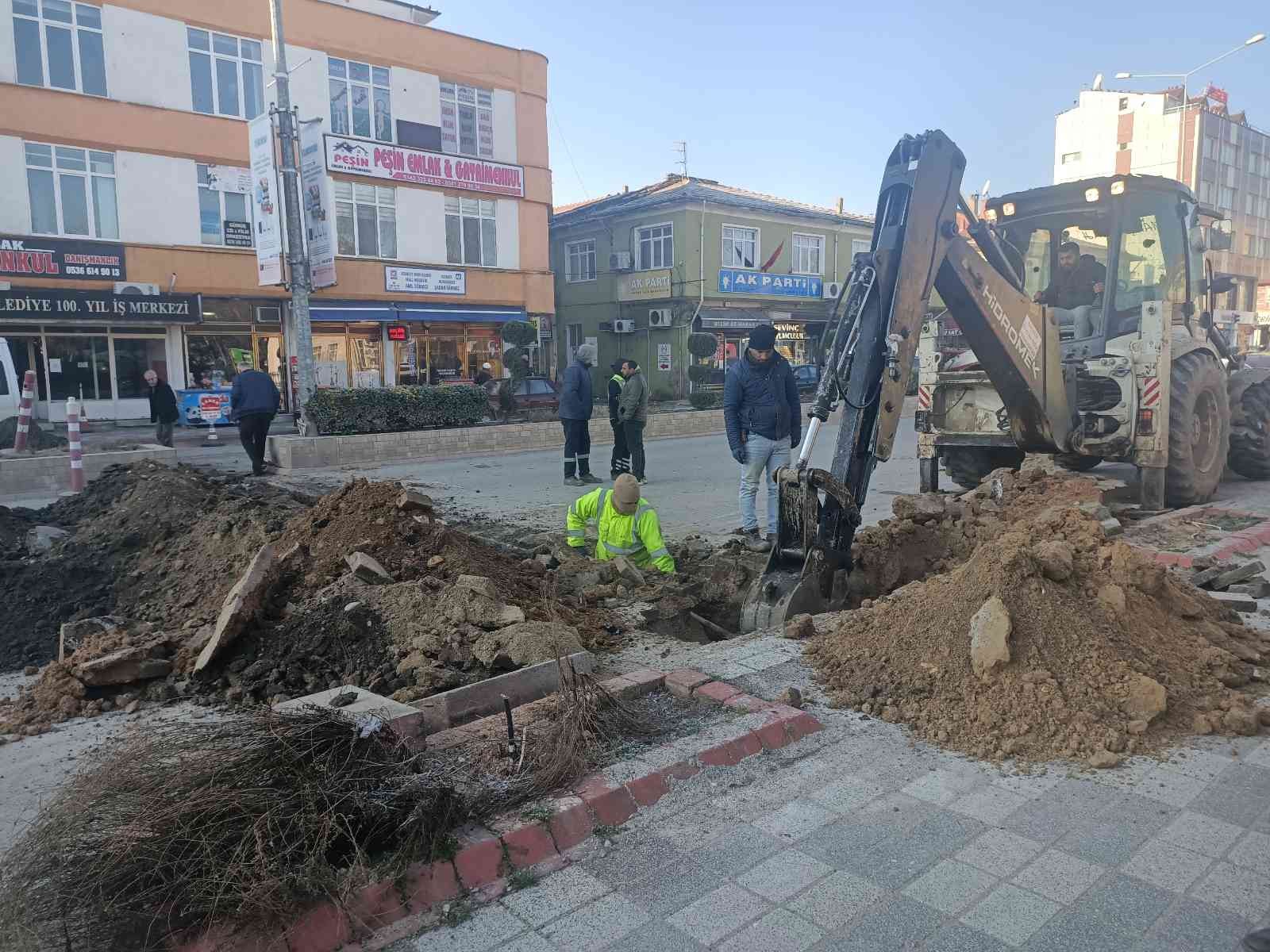 Havsa’da doğal gaz hattı döşeme çalışmaları